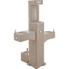 Global Industrial Outdoor Bottle Filler & Fountain w/ Pet Station & Filter, Rotocast Granite