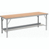 Global Industrial Heavy Duty Workbench w/ Hardboard Square Edge Top, 96"W x 48"D, Gray