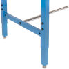 60W x 30D Adjustable Height Workbench Square Tubular Leg - Plastic Laminate Square Edge - Blue
																			