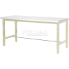 72"W x 24"D Adjustable Height Workbench Square Tubular Leg - Plastic Laminate Square Edge - Tan
