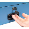 Recessed Drawer Handle on Counter Top CRT Security Computer Cabinet