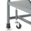 3 Step Rolling Ladder - Locking Glides and Swivel Casters