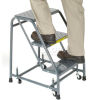3 Step Rolling Ladder - Casters Lock When Users Step on First Step