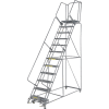 Grip 24"W 12 Step Steel Rolling Ladder 21"D Top Step - FS123221G