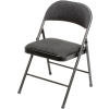 Interion® Folding Chair, Fabric, Black - Pkg Qty 4