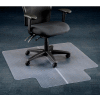 Interion® Office Chair Mat for Carpet - 45"W x 53"L with 25" x 12" Lip - Straight Edge