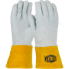 Ironcat Deerskin Split Leather TIG Welding Gloves, Pearl, Medium, All Leather - Pkg Qty 6