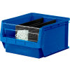 Quantum Plastic Magnum Stacking Bin, 12"W x 20"D x 12"H, Blue - Pkg Qty 3