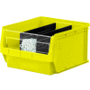 Quantum Plastic Magnum Stacking Bin, 12"W x 20"D x 8"H, Yellow - Pkg Qty 6