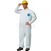 Dupont™Tychem® QC Disposable Coverall with Open Ended Wrists/Ankles, L, 12/Case