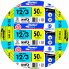 Southwire 63947622 Romex SIMpull ® Cable With Ground, Yellow, 12/3 Awg, 50 Ft - Pkg Qty 5
