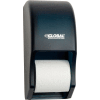 Global Industrial™ Plastic Standard Double Toilet Tissue Dispenser, Two 5-1/4" Rolls, Gray
