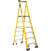 Werner 6' Type 1AA Fiberglass Podium Ladder W/ Casters 375 lb. Cap - PD7306-4C