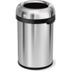 simplehuman&#174; Round Open Top Can, 30 Gallon Brushed SS - CW1471