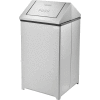 Global Industrial™ Stainless Steel Square Swing Top Trash Can, 40 Gallon