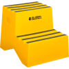 Global Industrial 2 Step Plastic Step Stand - 21W x 19-1/2D x 24-1/2H, Yellow
																			