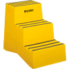Global Industrial™ 3 Step Plastic Step Stand, 20"W x 28-1/2"L x 33-1/2"H, Yellow