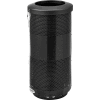 Global Industrial 20 Gallon Perforated Steel Receptacle w/ Flat Lid - Black