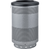 Global Industrial 55 Gallon Perforated Steel Receptacle w/ Flat Lid - Gray