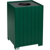 Global Industrial 32 Gallon Square Recycled Plastic Receptacle W/ Liner, Green