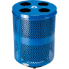 Global Industrial™ Deluxe Thermoplastic 32 Gal Perf Recycling Receptacle w/Multi-Stream Lid Blue