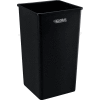 Global Industrial Square Plastic Trash Container, Garbage Can - 50 Gallon Black