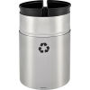 Global Industrial Aluminum Round Multi-Stream Trash Can, 2 Stream, 45 Gallon Total
																			