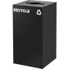 Global Industrial™ Square Recycling Can w/ Mixed Recycling Lid, 28 Gallon, Black
																			