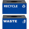 Global Industrial™ Square Recycling Can w/ Mixed Recycling Lid
																			