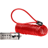 Kensington® 64671 Portable Combination Laptop Lock with 6 ft. Cable, Red