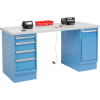 72 x 30 ESD Square Edge 4 Drawer & Cabinet Workbench