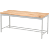 Global Industrial 72 x 36 Euro Style Production Workbench - Maple Square Edge - Gray