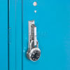 Chrome Door Latch with Optional Combination Lock for Double Tier Steel Lockers, School Lockers, Metal Locker, Storage Lockers, Student Lockers
