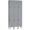 Global Industrial Paramount® Double Tier 6 Door Locker, 12"Wx12"Dx36"H, Gray, Assembled
