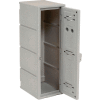 Remco Plastics Double Tier Box Plastic Locker, 12"Wx15"Dx36"H, Gray, Assembled