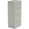 Box Plastic Locker for Double Tier - Flat Top 12X15X36 Gray