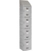 4 Tier Plastic Lockers - Flat Top 15X15X18 Gray