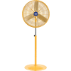 Global Industrial 30" Deluxe Oscillating Pedestal Fan, 3 Speed, 10000 CFM, 320W, 1/2HP, Yellow