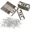 Global Industrial Locker Number Plate Kit, Numbered 101-299, 199/Pack