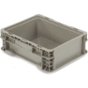 Global Industrial™ Stackable Straight Wall Container, Solid, 12"Lx15"Wx5"H, Gray