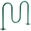 Global Industrial™ 5-Bike Wave Bike Rack, Green, Flange Mount