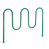 Global Industrial Wave Bike Rack, 7-Bike Capacity, Below Ground Mount, Green