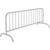 Global Industrial™ Steel Crowd Control Barrier, 102"L x 40"H x 1-1/4"D, Gray
