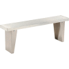 Locker Bench Aluminum Top & Pedestals, 108"W x 9-1/2"D x 18"H