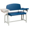 Clinton&#153; 66002 Lab X Series Extra-Wide Blood Drawing Chair with Padded Flip Arm and Drawer