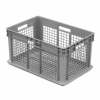 Global Industrial Mesh Straight Wall Container, 23-3/4"Lx15-3/4"Wx12-1/4"H, Gray - Pkg Qty 3
