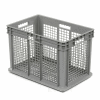 Global Industrial Mesh Straight Wall Container, 23-3/4"Lx15-3/4"Wx16-1/8"H, Gray - Pkg Qty 2