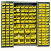 Global Industrial Bin Cabinet Deep Door - 144 Yellow Bins, 16-Gauge Assembled Cabinet 38x24x72
