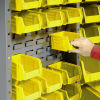 Louvered Panels Allow Easy Bin Attachment in Bin Storage Cabinet, Security Cabinet with Premium Stacking Bins
