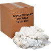 Global Industrial™ Premium Recycled White Cotton Terry Cut Rags, 10 Lb. Box 